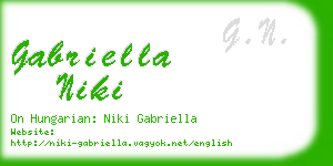 gabriella niki business card